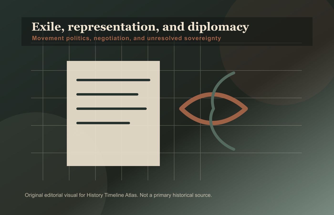 Exile, representation, and diplomacy